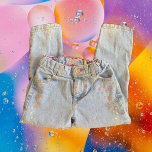 Healthtex Girl’s Distressed Appliqué Glitter Design Jeans